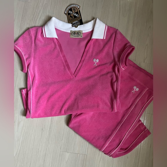 Juicy Couture VERY RARE NWT Barbie Pink Juicy Terry Cloth Set 💕 - Picture 8 of 8
